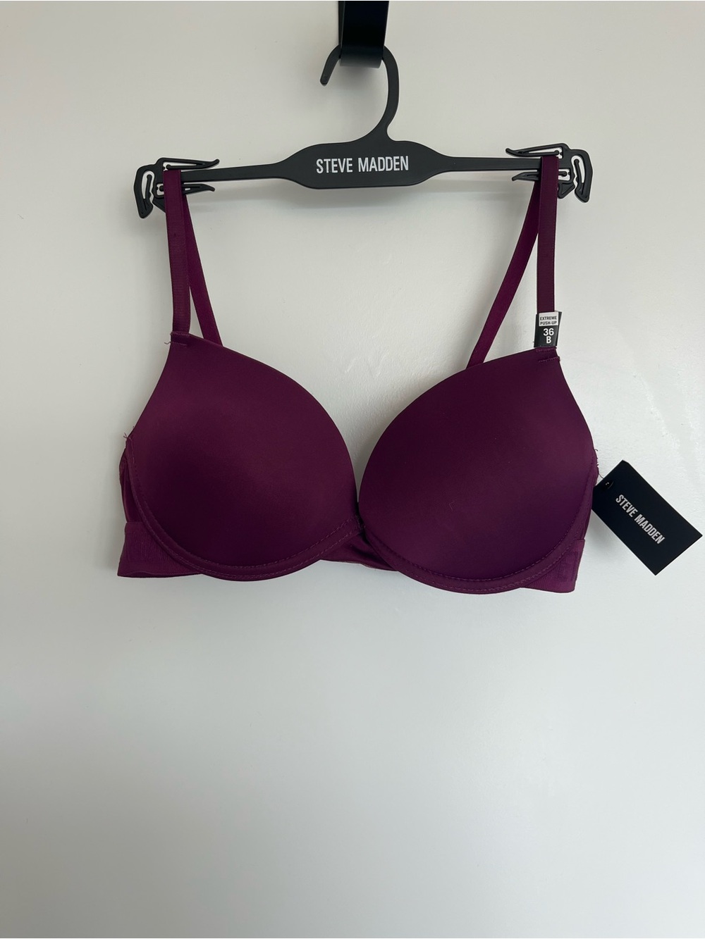 Steve Madden Plum Extreme Push-up Bra NWT (36B)
